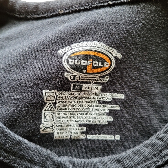 Duofold Thermal Shirt Mens M Black Polyester Knit Stretch Baselayer Ski Outdoor - Picture 4 of 10